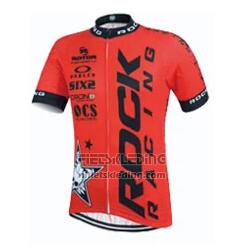 2015 Fietskleding Rock Racing Zwart en Oranje Korte Mouwen en Koersbroek